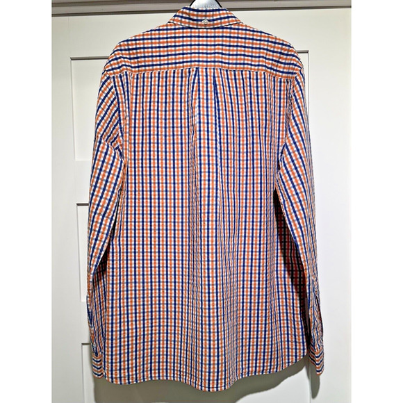 BROOKS BROTHERS MEN'S GATOR BLUE/ORANGE BUTTON DOWN SHIRT XXL - Picture 5 of 11